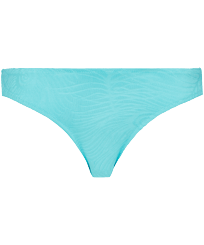 Women Bikini Bottom Midi Brief Plumes Jacquard Lazulii blue front view
