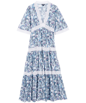 Women  Long Dress Isadora Fish White front view