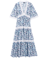 Women Long Dress Isadora Fish White front view