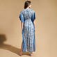 Caftan long femme Iris Lace- Vilebrequin x Poupette St Barth Azur vue portée de dos
