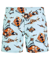 Bañador elástico con cinturilla lisa y estampado Vatel para hombre Thalassa vista frontal