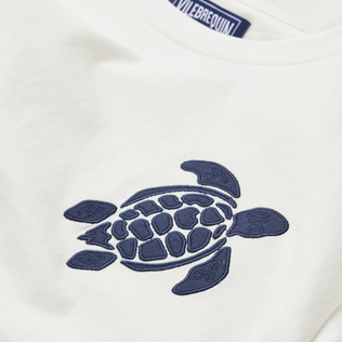 Men Cotton Long Sleeves T-shirt Embroidered Turtle Off white 细节视图1
