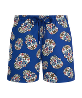 Men Stretch Swim Trunks Día de Muertos Palace vista frontal