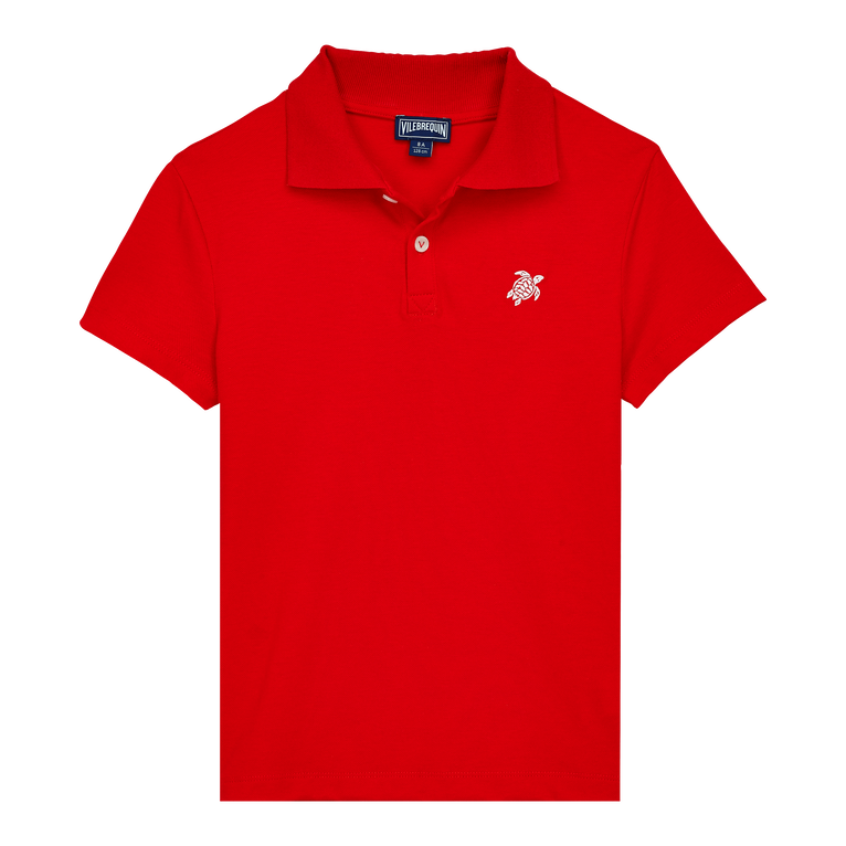 Polo Tencel Et Coton Garçon French History - Gemini - Rouge