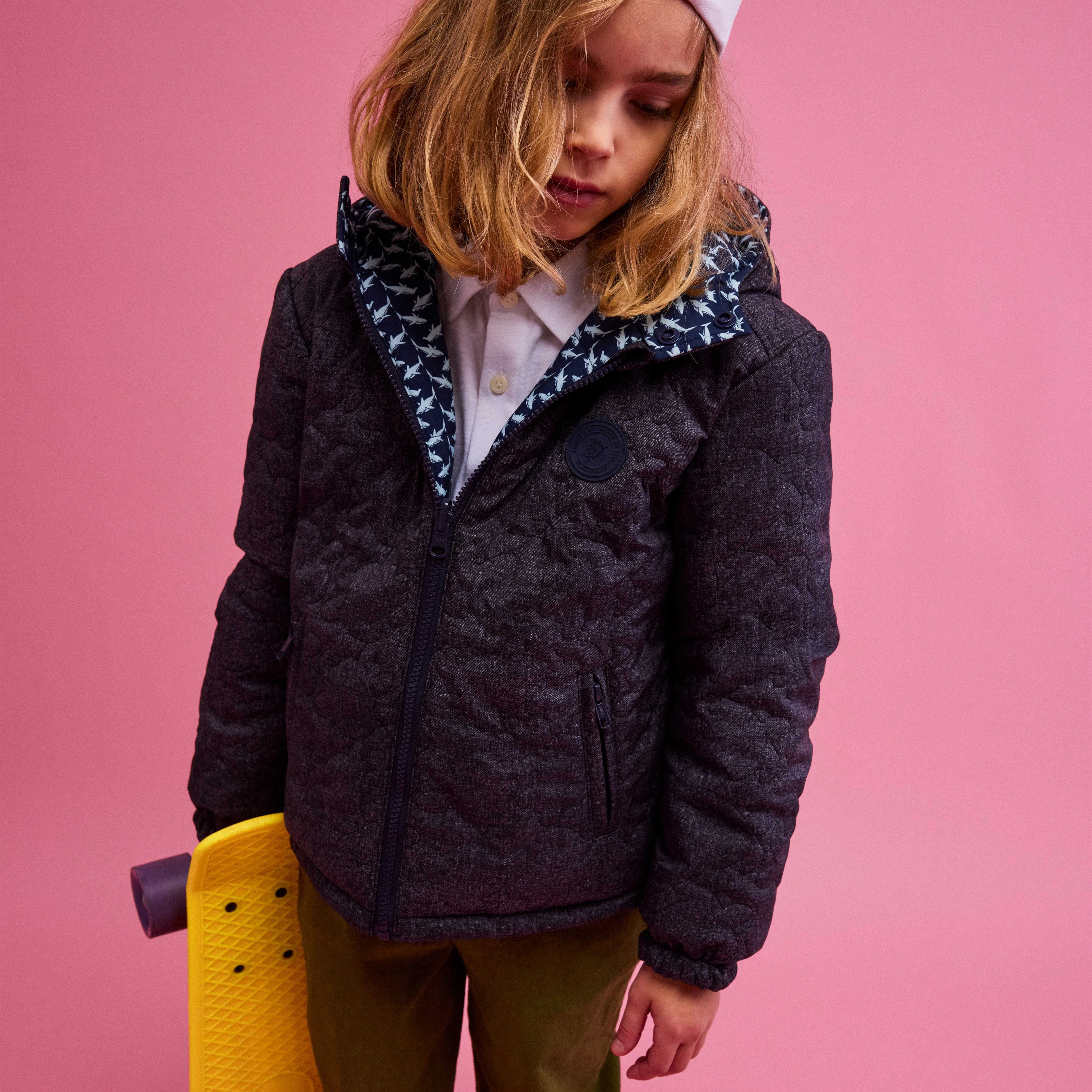 Doudoune R versible Gar on Net Sharks Veste Enfant Vilebrequin