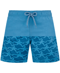 Bañador con estampado Running Stars reactivo al agua para niño Calanque vista frontal