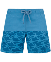 Pantaloncini mare bambino idroreattivi Running Stars Calanque vista frontale