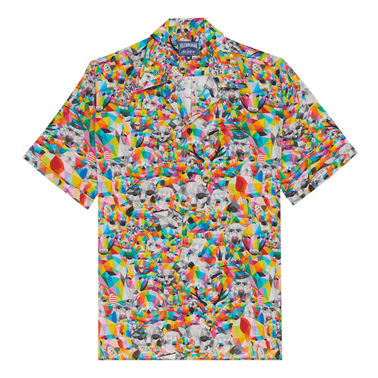 Chemise Bowling En Lin Homme Animals - Chemise - Charli - Multi - Taille XXXL - Vilebrequin