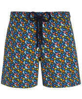 Men Swim Trunks Mini Focus Multicolor Navy front view