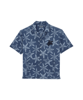 男士 Starfish 印花轻盈牛仔布衬衫 Bleach denim w4 正面图