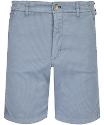 Micro Flowers Chino-Bermudashorts für Herren Grau metallik Vorderansicht