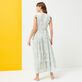 Women Maxi Dress Hidden Fishes - Vilebrequin x Poupette St Barth White back worn view