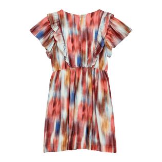 Ikat Viskosekleid für Mädchen Multicolor Rückansicht