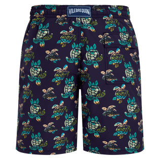 Men Long Swim Trunks Landscapes Turtles Midnight back view