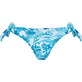 Bas de maillot de bain à nouer femme Tahiti Flowers Blanc vue de face