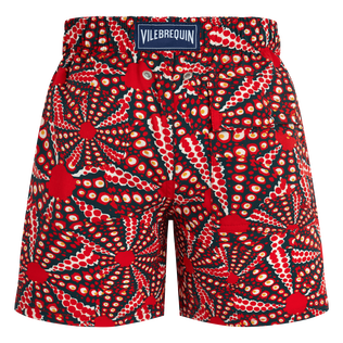 Boys Stretch Swim Shorts Oursinades Poppy red back view