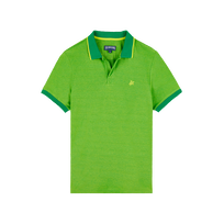 Men Organic Cotton Polo Shirt Solid Chive front view