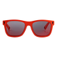 Kids Sunglasses Solid Neon orange front worn view