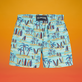 Boys Stretch Swimwear Palms & Surfs - Vilebrequin x The Beach Boys Lazulii blue back view