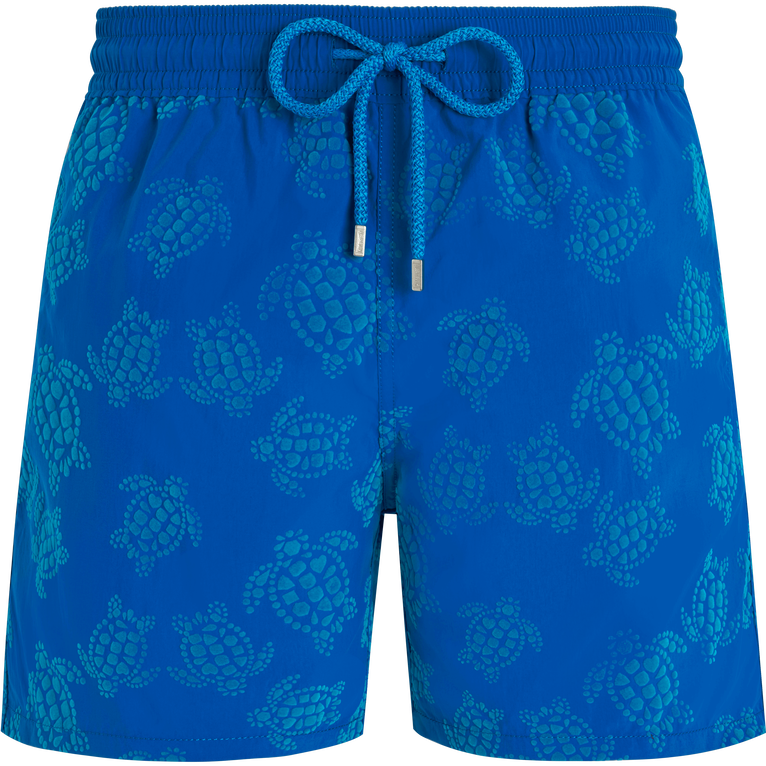 Vilebrequin Turtle Print Moorea Swim Shorts In Blue