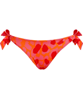 Women Side Tie Bikini Bottom New Leopard Apricot front view