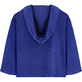 Women Terry Sweatshirt Solid Purple blue back view