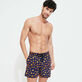 Men Embroidered Swim Trunks Micro Ronde Des Tortues - Limited Edition Navy front worn view