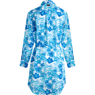 Vestido camisero en gasa de algodón con estampado Tahiti Flowers para mujer, Sitio web de Vilebrequin
