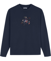 Neo Medusa T-Shirt mit Cord-Logo für Herren Marineblau Vorderansicht