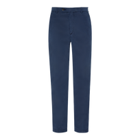Men Tencel Cotton Chino Pants Solid Midnight front view