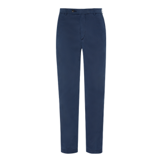 Men Tencel Cotton Chino Pants Solid Midnight front view