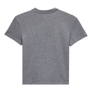 T-shirt bambino con logo floccato Heather anthracite vista posteriore