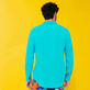 Camisa de lino lisa para hombre Curazao vista trasera desgastada