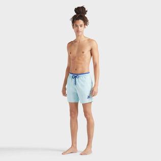 Men Swim Shorts Bicolor Blue note front worn view