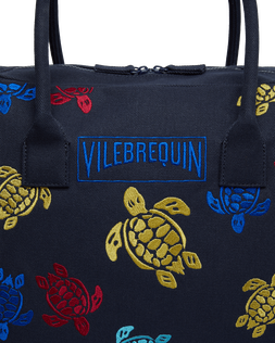 Sac bowling Tortues multicolores en coton Bleu marine vue de détail 5