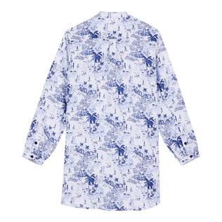 Robe chemise en lin femme Riviera Encre vue de dos