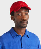 Embroidered Cap Turtles All Over Lipstick front worn view