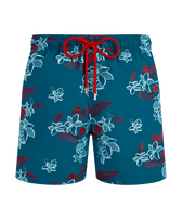 Bañador con bordado Flowers Power para hombre Peacock vista frontal