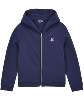 Girls Front Zip Sweatshirt Navy front view