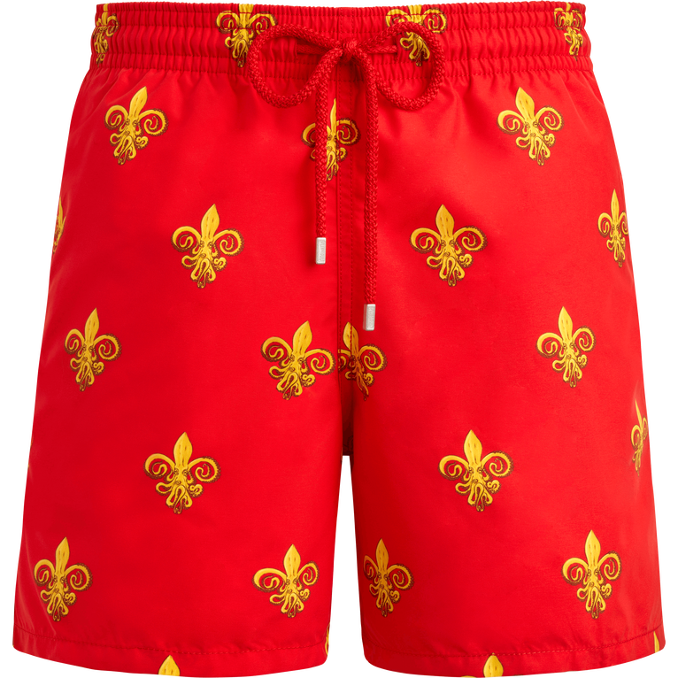 Men Swim Shorts Fleur De Poulpe - Swimming Trunk - Moorea - Red - Size XXXL - Vilebrequin