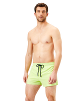 Men Swimwear Short and Fitted Stretch Solid Coriander front worn view