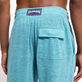 Unisex Linen Jersey Pants Solid Heather azure Details Ansicht 2