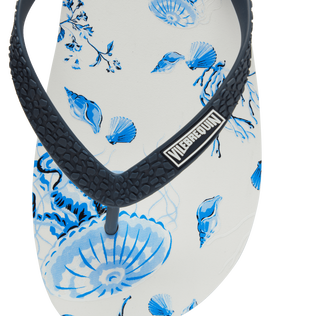 Men Flip Flops Medusa and Shells White details view 5