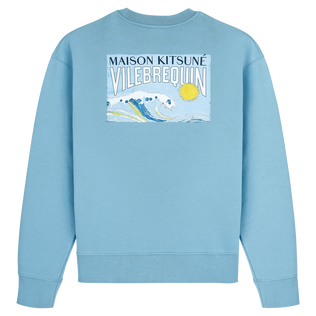 Wave Unisex-Sweatshirt aus Baumwolle mit Rundhalsausschnitt – Vilebrequin x Maison Kitsuné Breeze Rückansicht