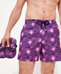 Chanclas con estampado Hypno Shell para hombre Azul marino vista frontal desgastada
