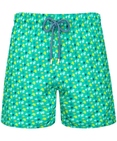 Pantaloncini mare uomo ultraleggeri e ripiegabili Micro Ronde Des Tortues Rainbow Tropezian green vista frontale