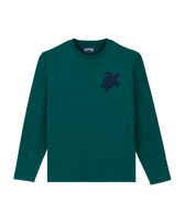 Men Cotton Long Sleeves T-shirt Embroidered Turtle Ivy front view