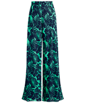 女士 Flowers Paradise 粘胶纤维阔腿长裤 Green paradise 正面图
