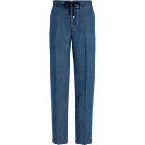 Men Denim Jogging Pants Med denim w2 front view