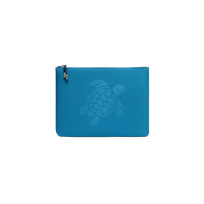 Unisex Neoprene Pouch Solid Peacock front view